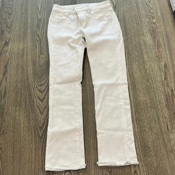 DL1961 Mara Instasculpt Straight Ankle Jeans Mid Rise Denim Oakley White Size 26 - Picture 1 of 10